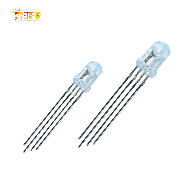 5mm全彩共阴共阳 四脚高亮 F5全彩RGB灯珠 三色直插LED发光二极管